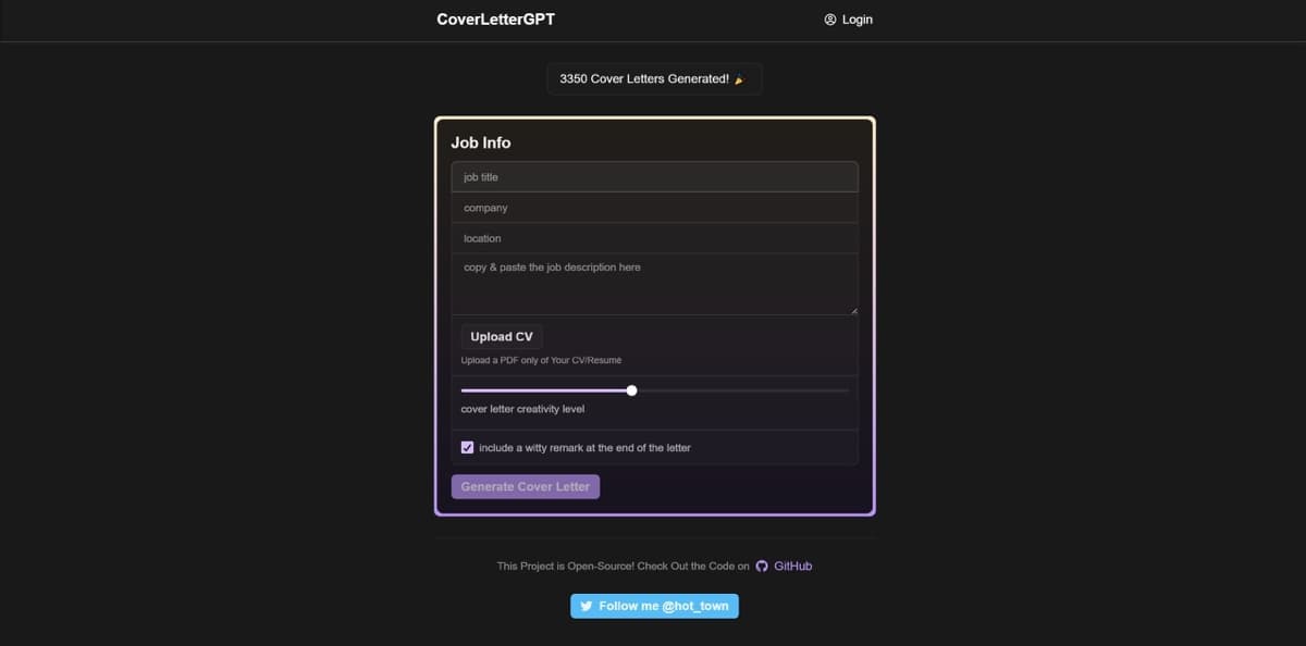 CoverLetterGPT