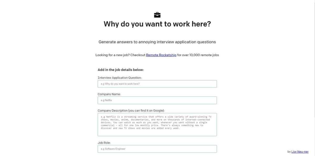 Why do you want to work here?