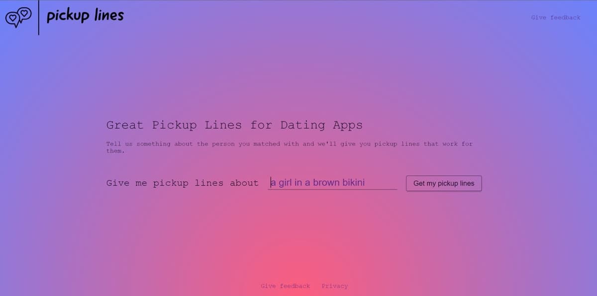 Pickup lines