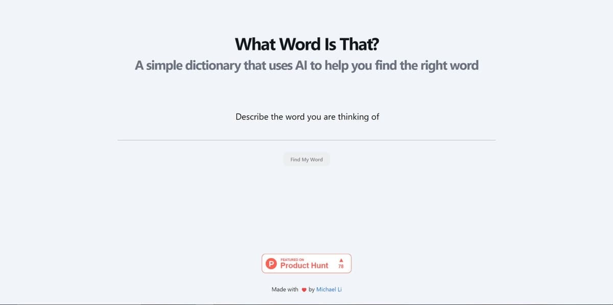 Whatwordisthat