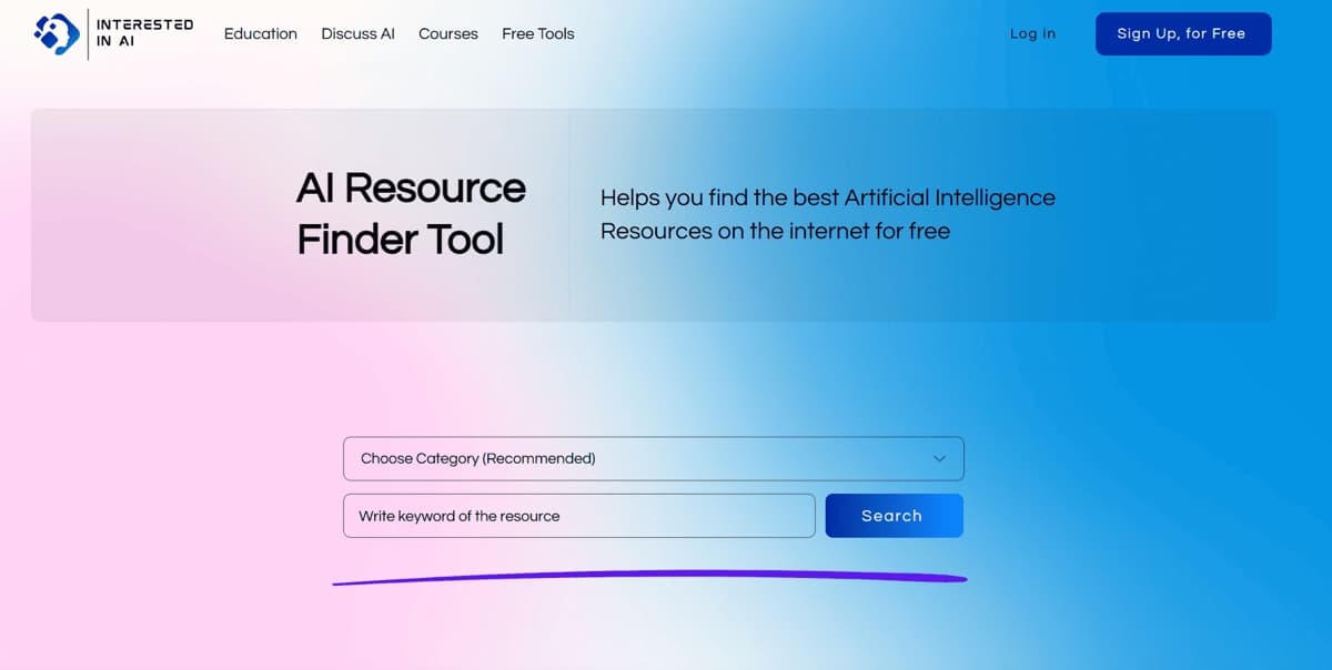 AI Resource Finder Tool
