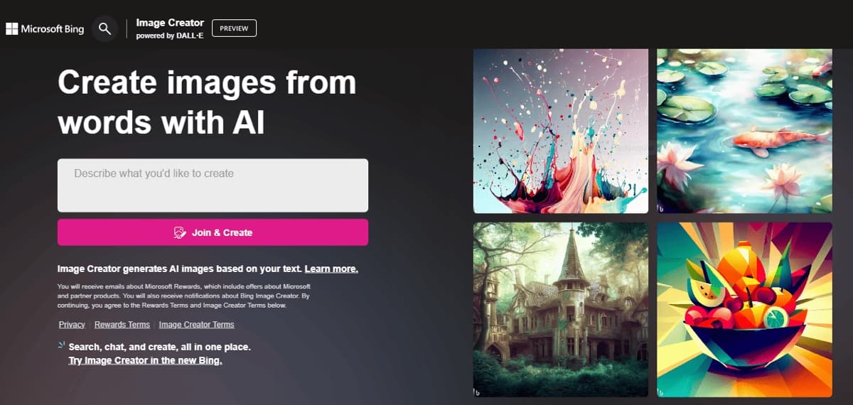 Bing's Image Creator