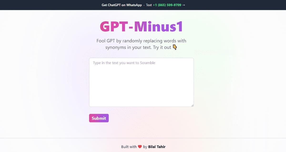 GPT-Minus1