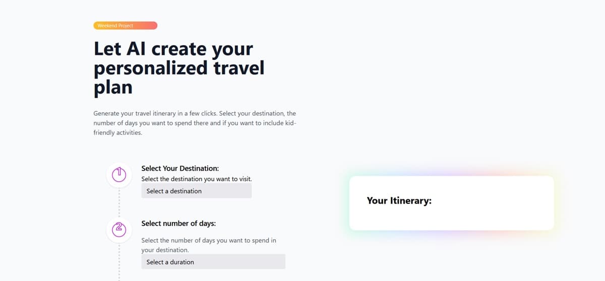 Travel Plan AI